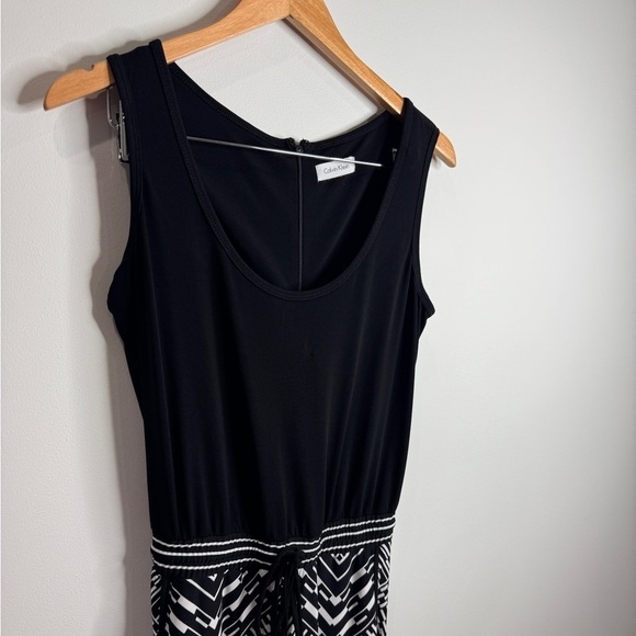 Calvin Klein Cinched Waist Black and White Women’s Romper (P) - Picture 5 of 9